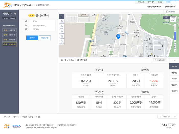 경기도 상권영향분석 서비스